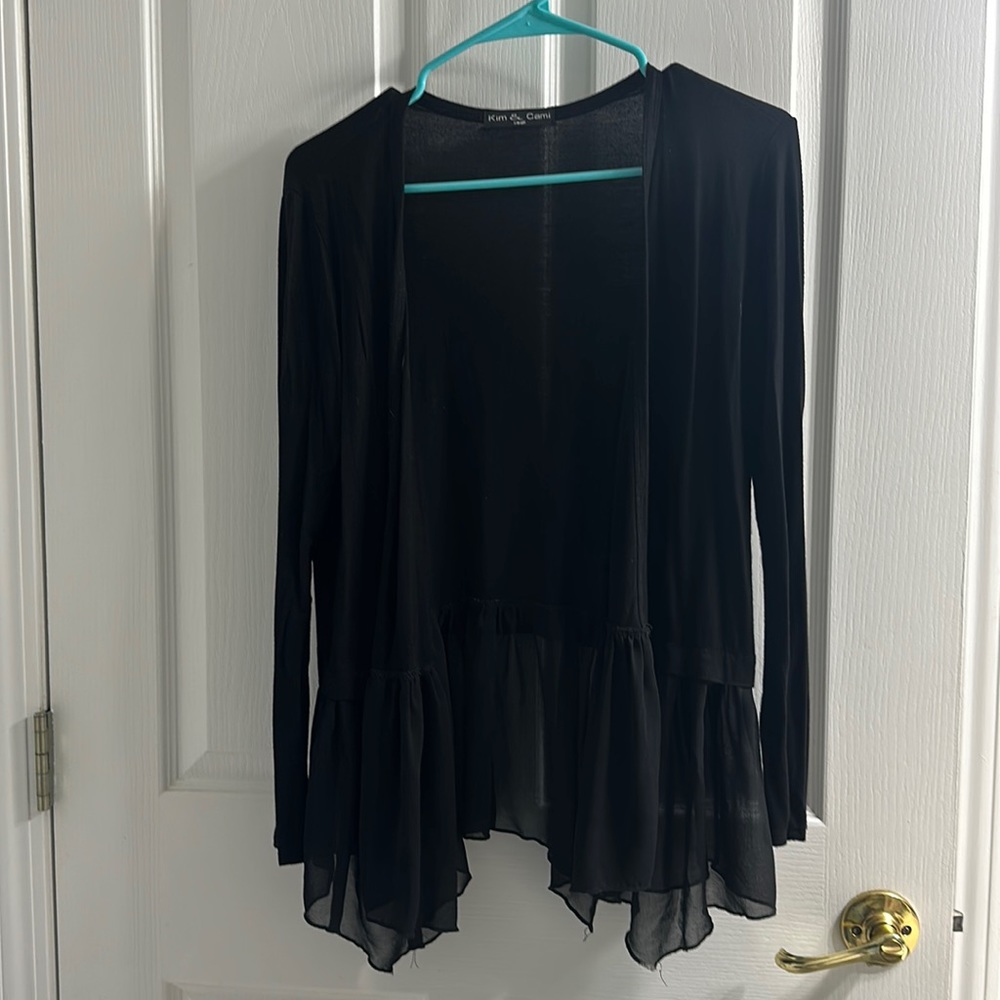Black cardigan